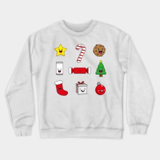 Kawaii Christmas Sticker pack Crewneck Sweatshirt